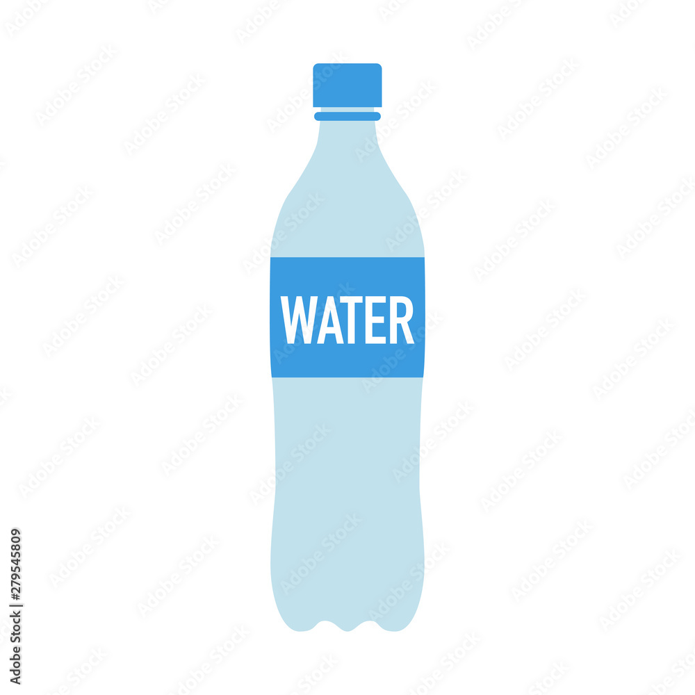 simple water bottle in flat design vector simple water bottle in flat design vector