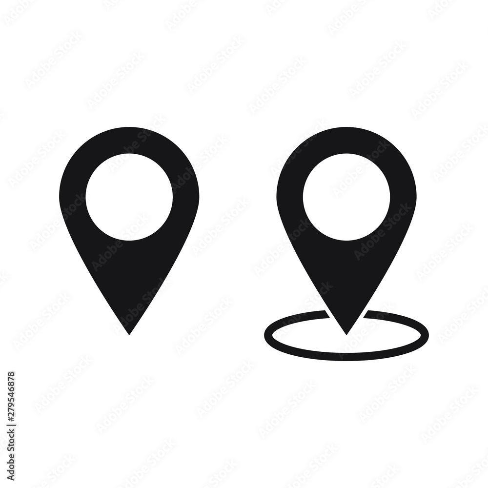 Maps pin. Location map icon.