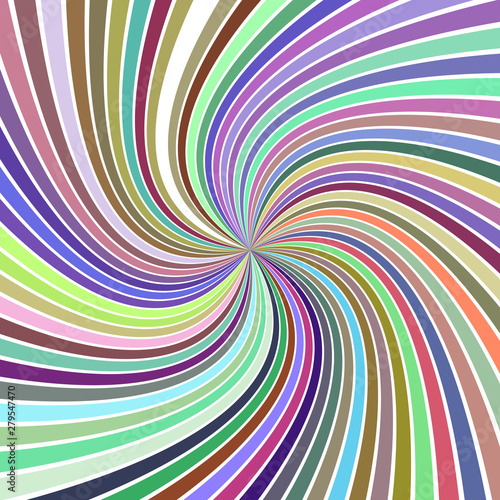 Colorful abstract psychedelic spiral ray burst stripe background