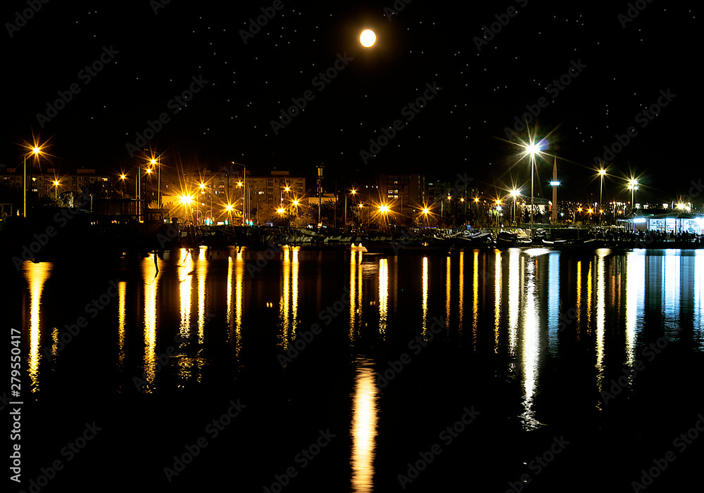 Lilghts and the cityscape at night with long exposure Lilghts and the cityscape at night with long exposure