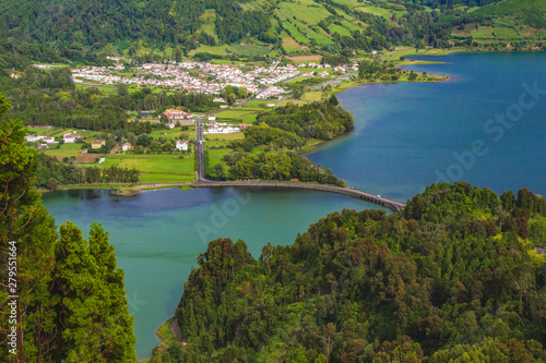 View over "Lagoa das Sete Cidades", Sao Miguel Island, Azores, Portugal