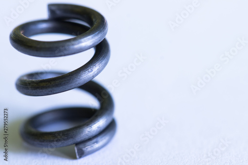 Metal Spring on a White Background
