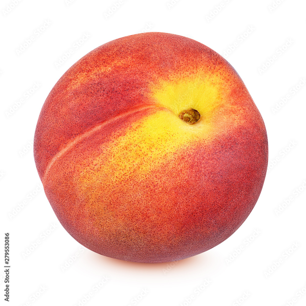 Red peach isolated on white background Red peach isolated on white background