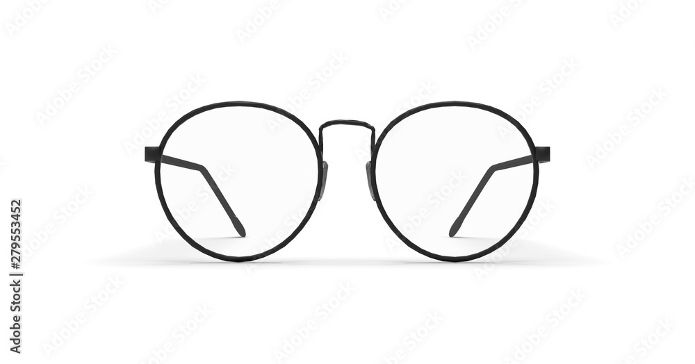 Fototapeta premium eye glass on white 3D Rendering