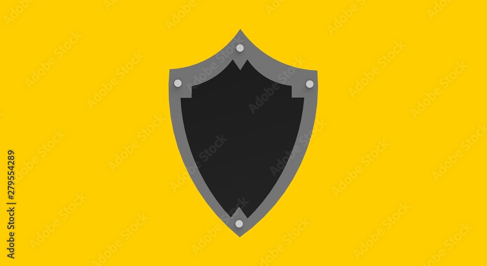 Shield For Safe 3D Rendering Object Shield For Safe 3D Rendering Object