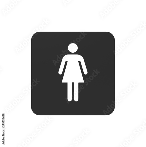 Toilet sign Metal 3D Rendering