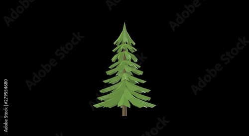 Tree Nature Background 3D Rendering