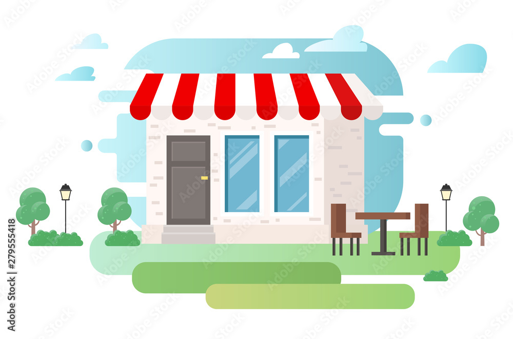 Store front facade vector illustration Store front facade vector illustration