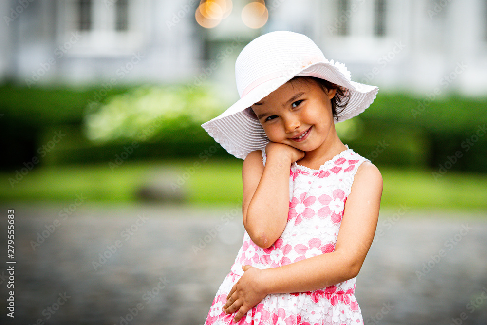 Portrait of little girl smilling at camera Portrait of little girl smilling at camera