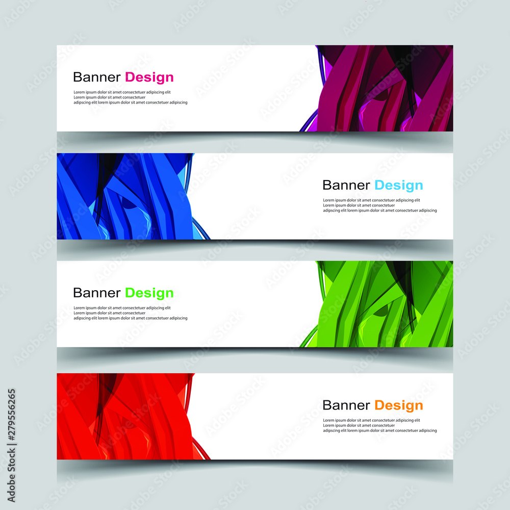 Fototapeta premium Vector Abstract design banner web template