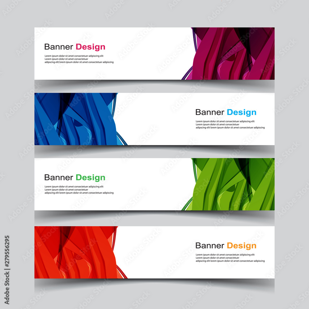 Fototapeta premium Vector Abstract design banner web template