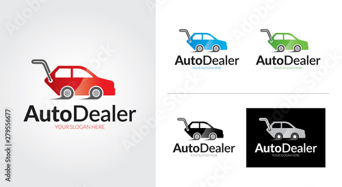 Auto dealer creative and minimalist logo template Set