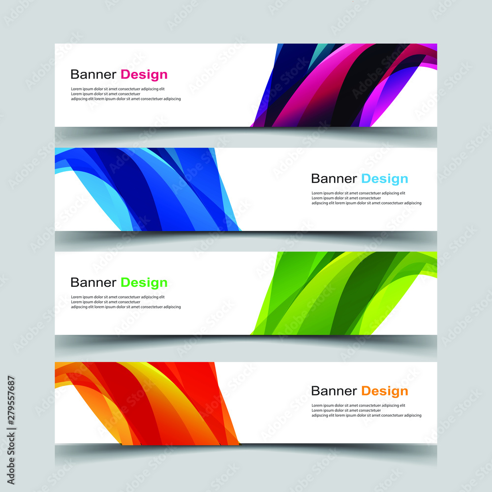 Fototapeta premium Vector Abstract design banner web template