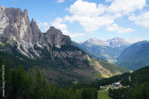 Beautiful view of mount Catinaccio (also known as Rosengarten). Catinaccio group on summer, Val di Fassa, Trentino, italian Dolomites, Italy. © Ihor
