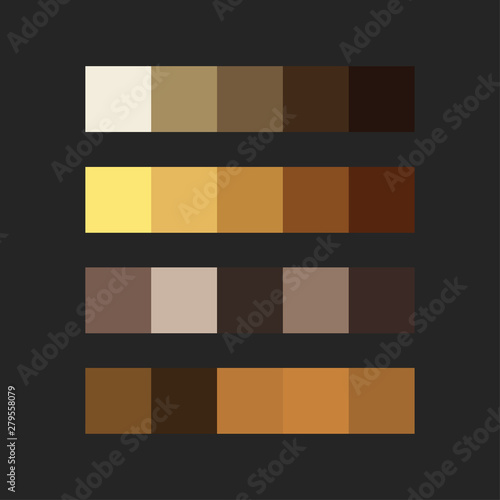 Brown color palette vector illustration