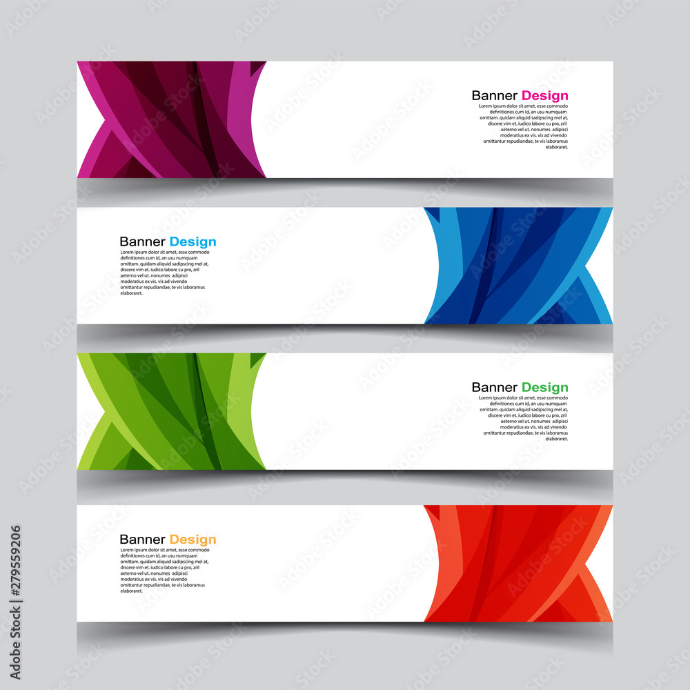 Naklejka premium Vector Abstract design banner web template