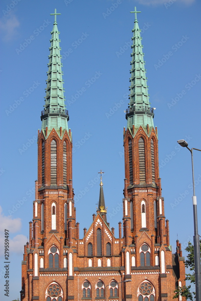 Bazylika katedralna św. Michała Archanioła i św. Floriana Męczennika w Warszawie (potocznie katedra św. Floriana). - obrazy, fototapety, plakaty 