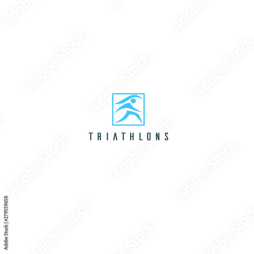 best original logo designs inspiration and concept for triathlons sport game by sbnotion