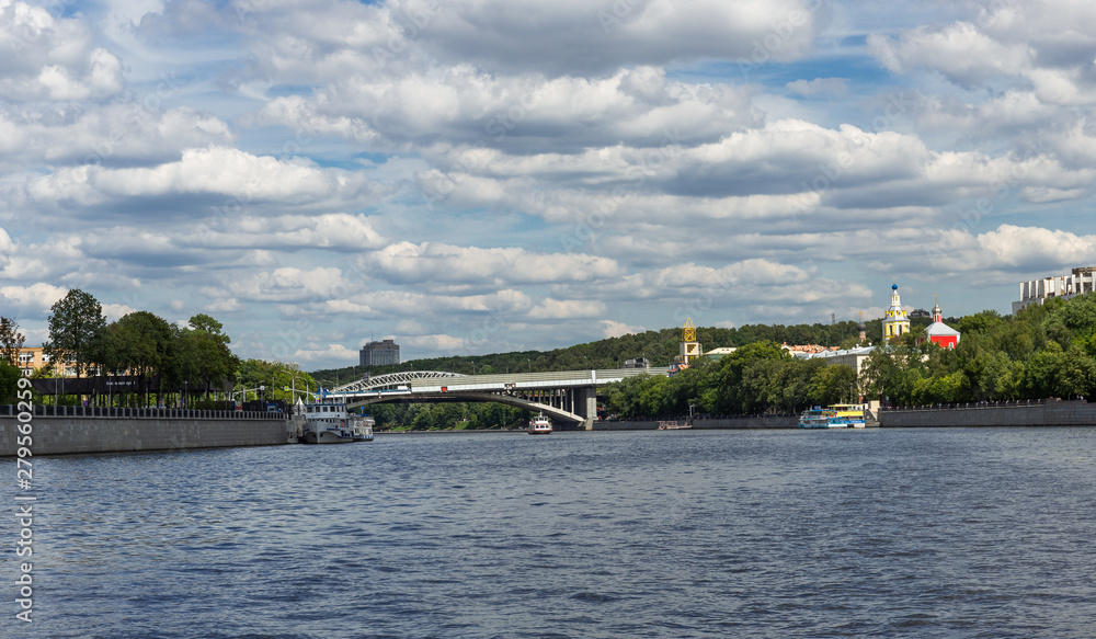 Embankment in the historical center of Moscow