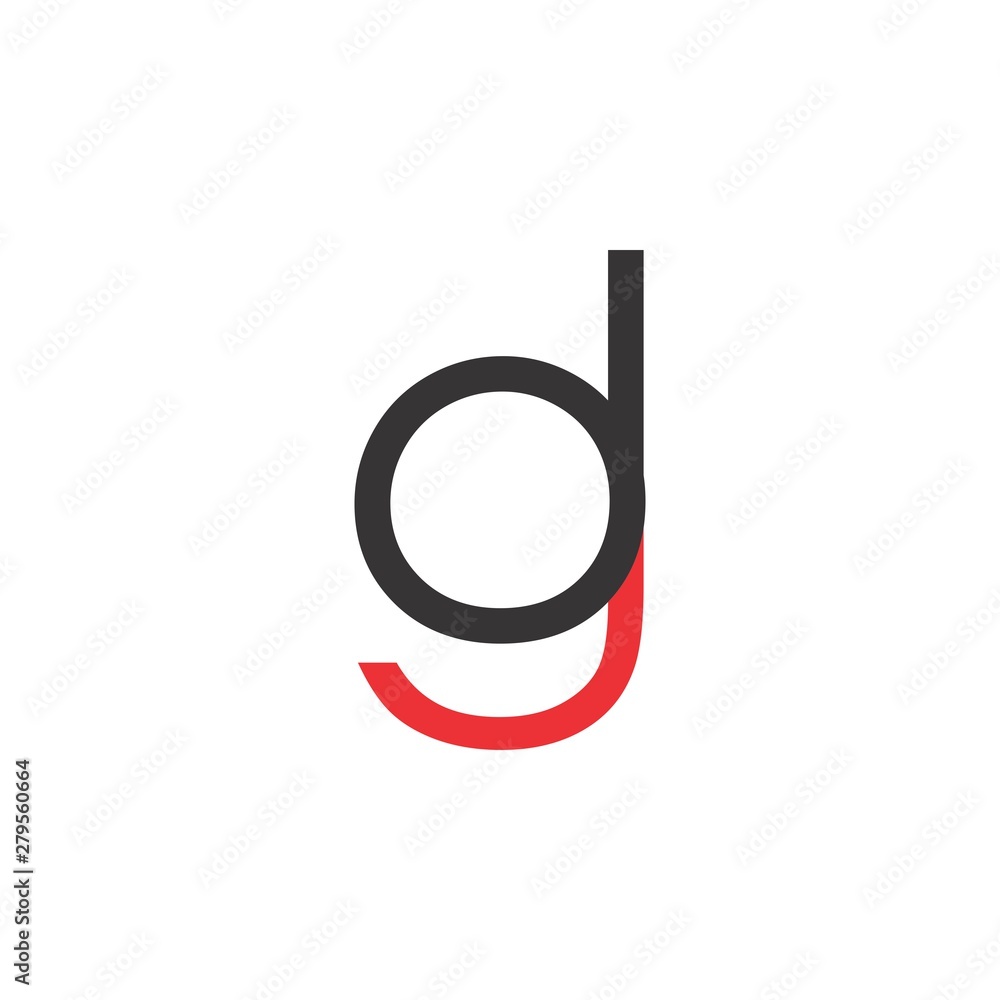 Letter gd logo design vector