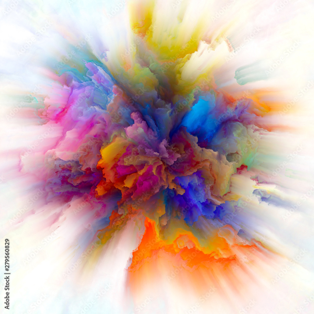 Fototapeta premium Acceleration of Colorful Paint Splash Explosion