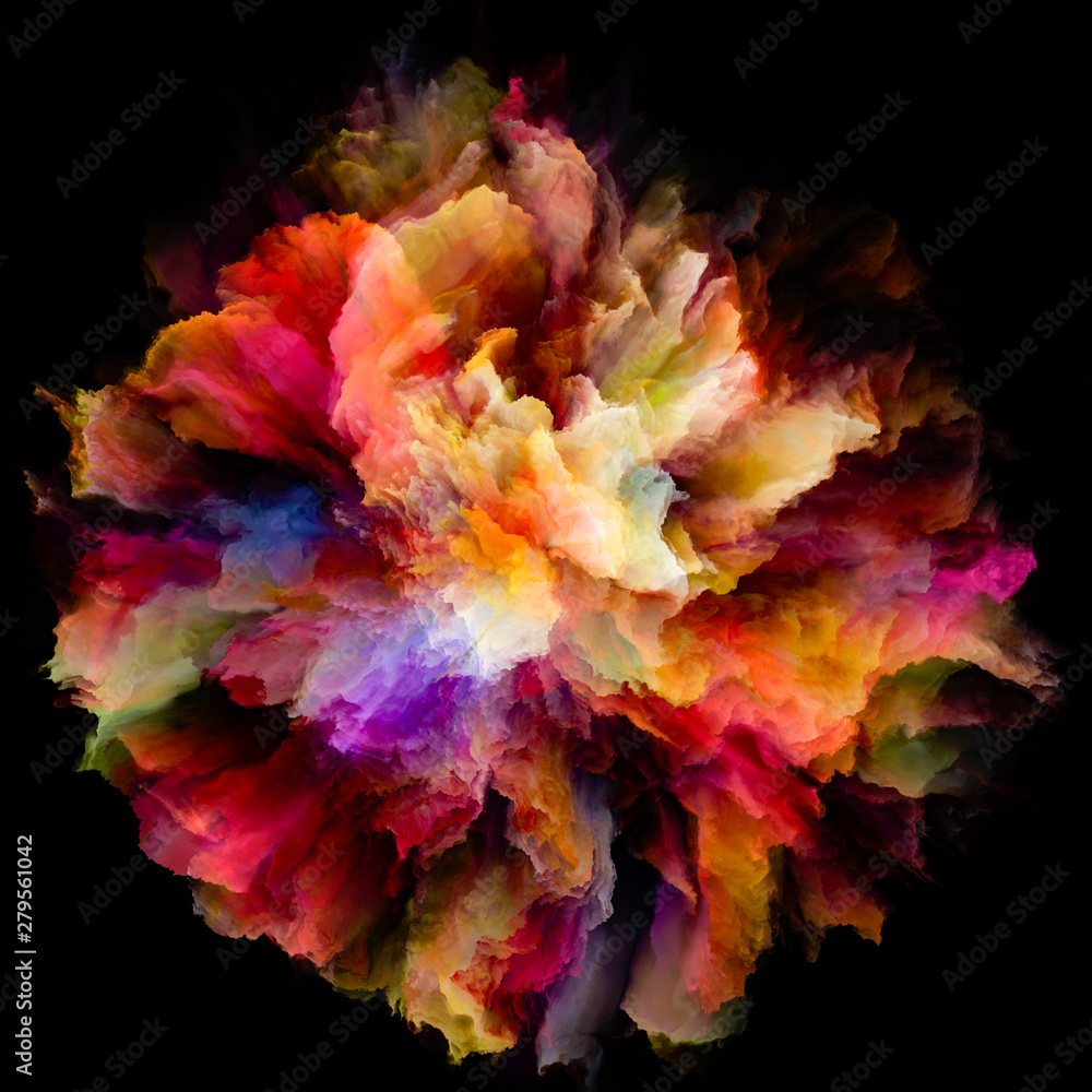 Unfolding of Color Splash Explosion - obrazy, fototapety, plakaty 