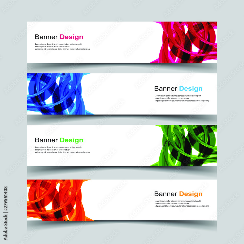 Fototapeta premium Vector Abstract design banner web template