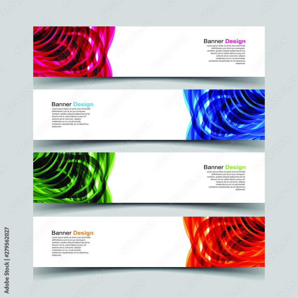 Fototapeta premium Vector Abstract design banner web template