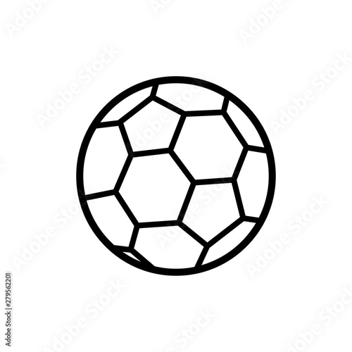 Fototapeta Naklejka Na Ścianę i Meble -  ball, soccer, icon, white, vector, illustration, design, isolated, football, background, symbol, sport