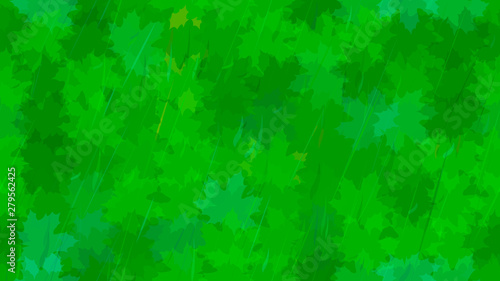 Flying maple leaves, raindrops. Autumn pattern. The idea of design of tiles, wallpaper, packaging, textiles, background.