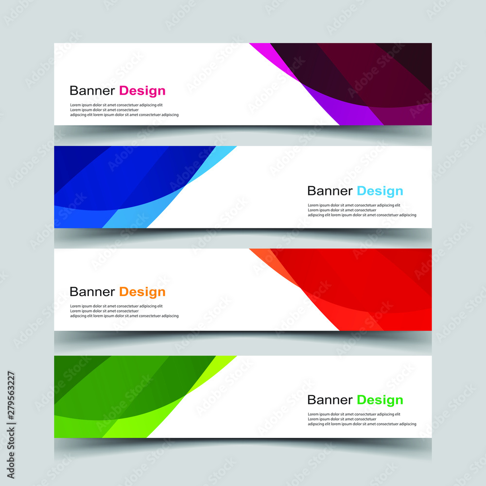 Naklejka premium Vector Abstract design banner web template