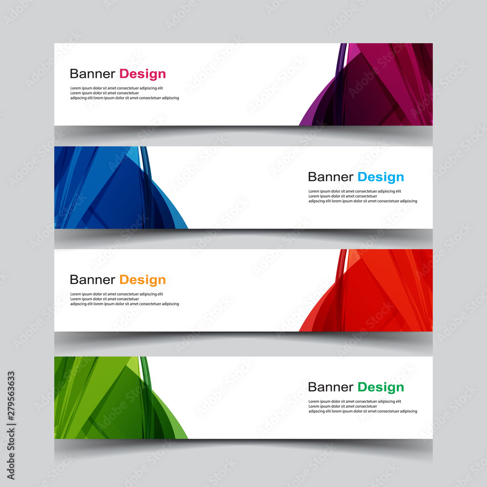 Naklejka premium Vector Abstract design banner web template