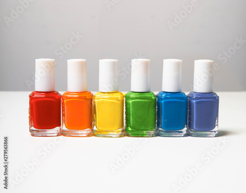 Rainbow nail polish