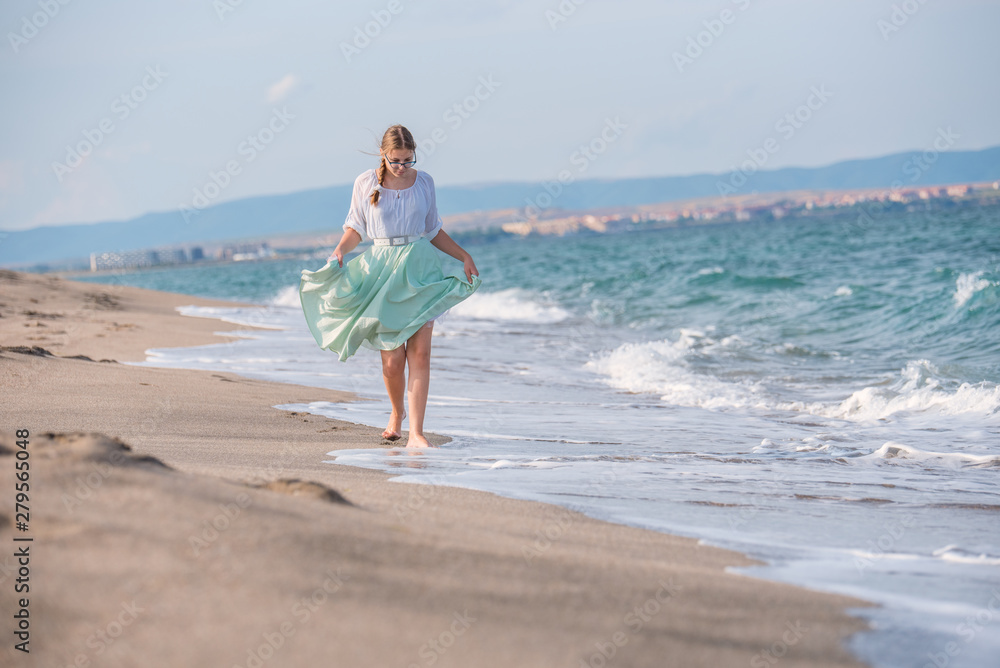 Girl fun on the beach Girl fun on the beach