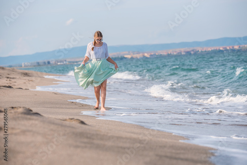 Girl fun on the beach