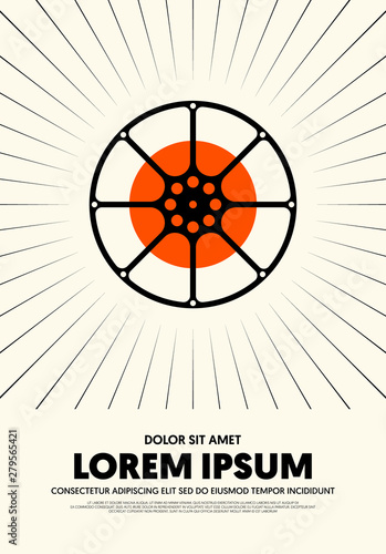 Movie and film poster modern vintage retro style