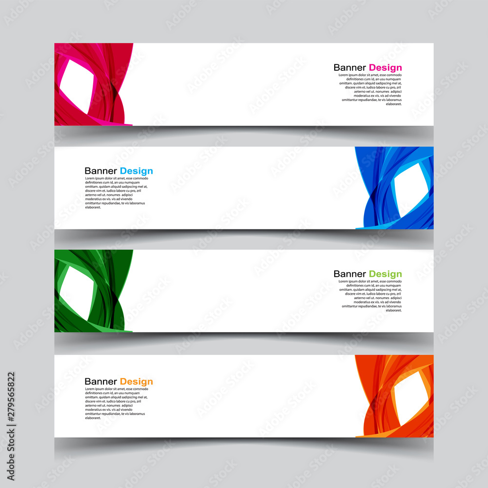 Fototapeta premium Vector Abstract design banner web template
