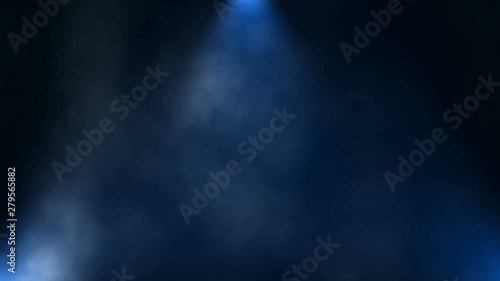 Smoke on dark background. Smoke curling over a luminous flashlight. Beautiful smoke intro for logo.
