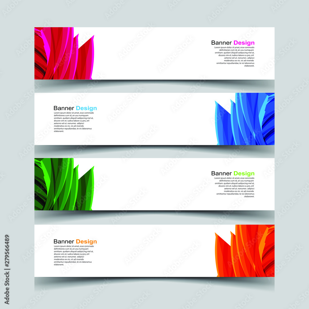 Fototapeta premium Vector Abstract design banner web template