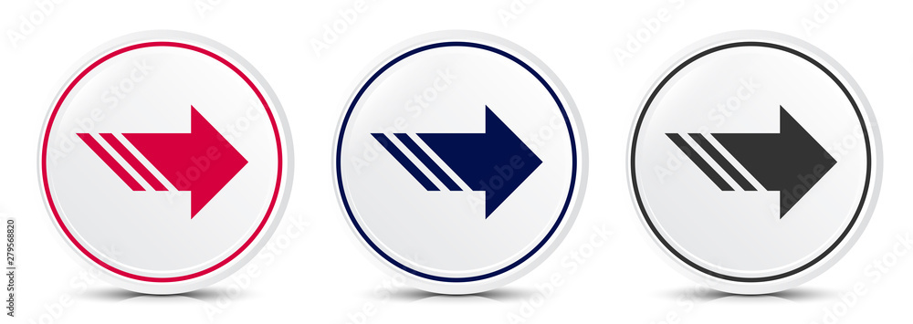 Next icon crystal flat round button set illustration design Next icon crystal flat round button set illustration design
