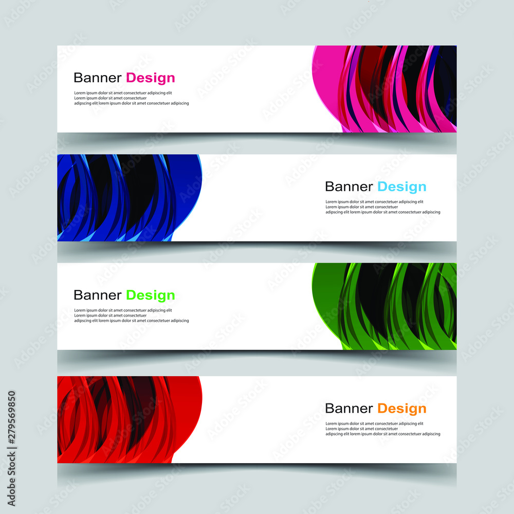 Fototapeta premium Vector Abstract design banner web template