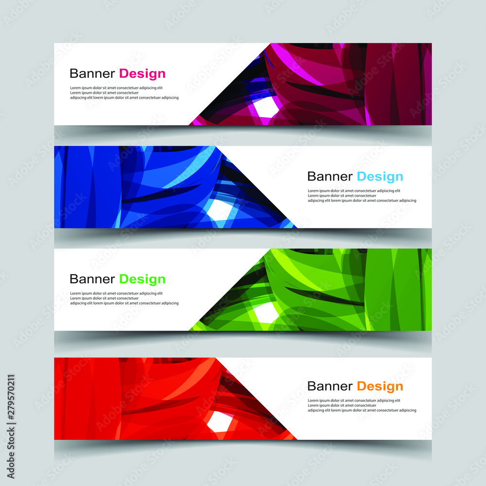 Fototapeta premium Vector Abstract design banner web template