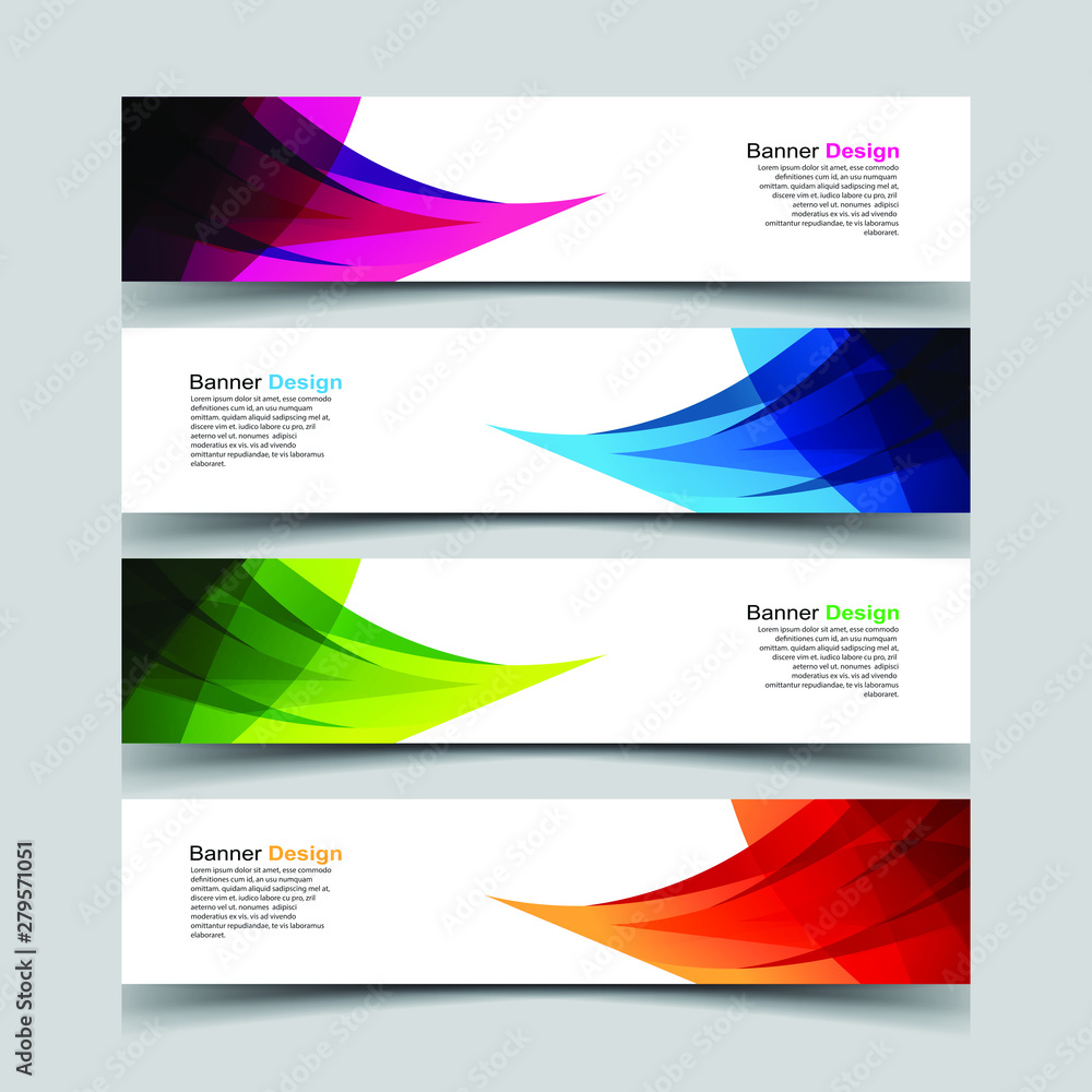 Fototapeta premium Vector Abstract design banner web template
