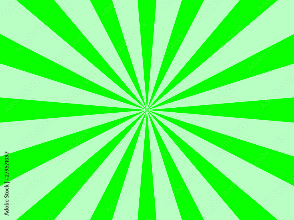放射状の背景　緑