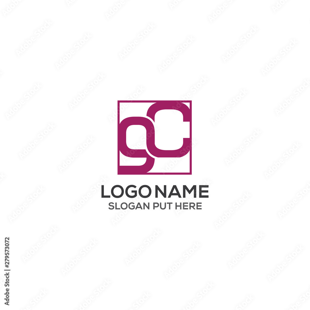 Gc Letter logo design template Gc Letter logo design template