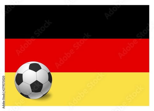 Germany flag and soccer ball