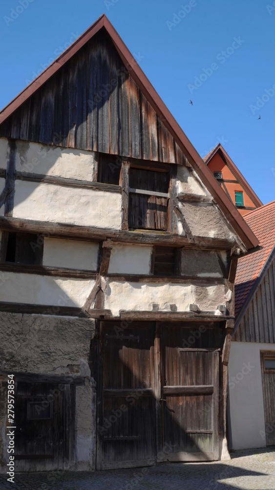 Half-timbered medieval architecture