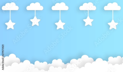 sky with star cloud shape l...