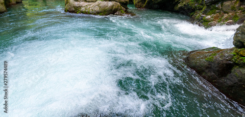 Mountain springs and waterfalls in Emei Mountain, Sichuan Province, China