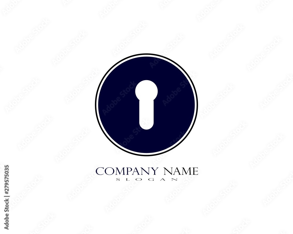 Lock silhouette vector icon on white background Lock silhouette vector icon on white background